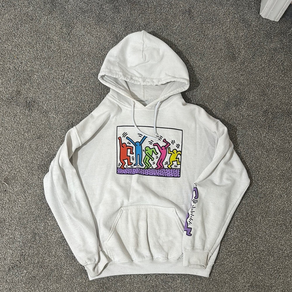 Keith Haring White Hoodie